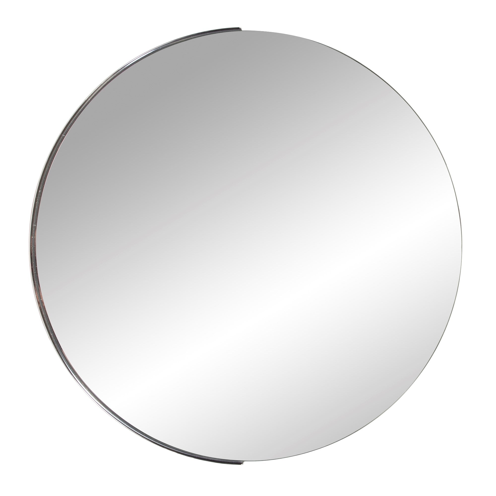 Dante Round Silver Mirror