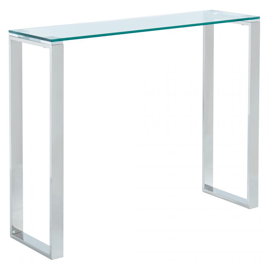 Zevon Silver Console Table/Desk