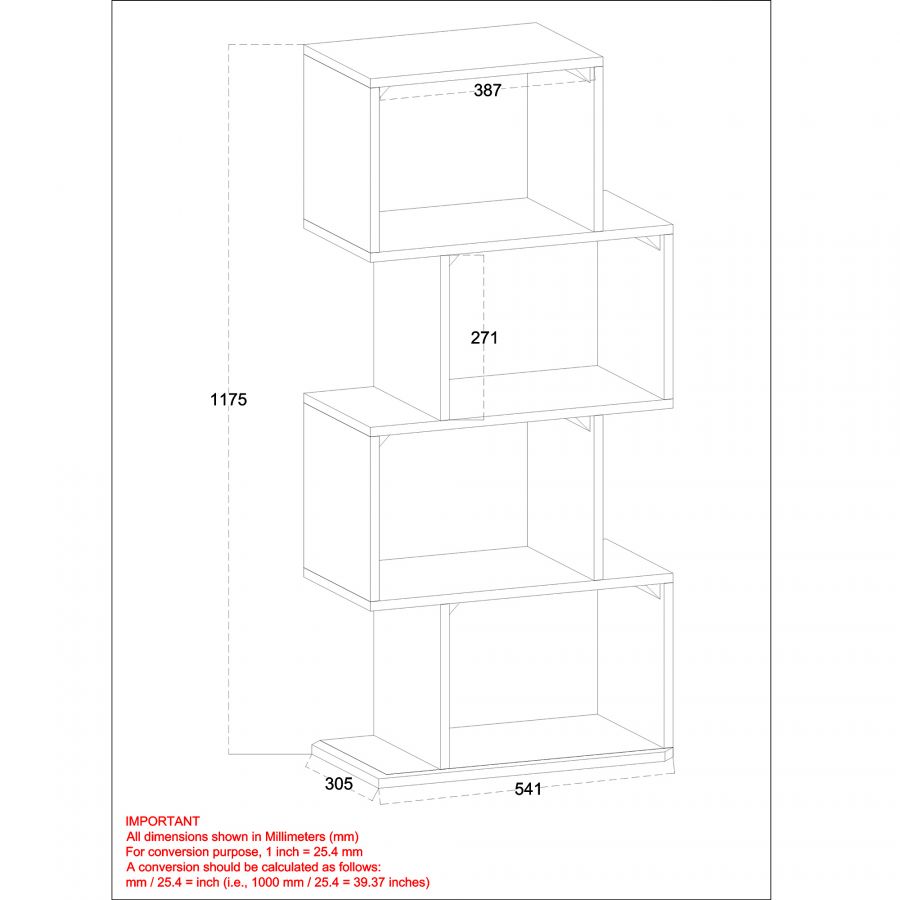 Idris Grey Shelving Unit