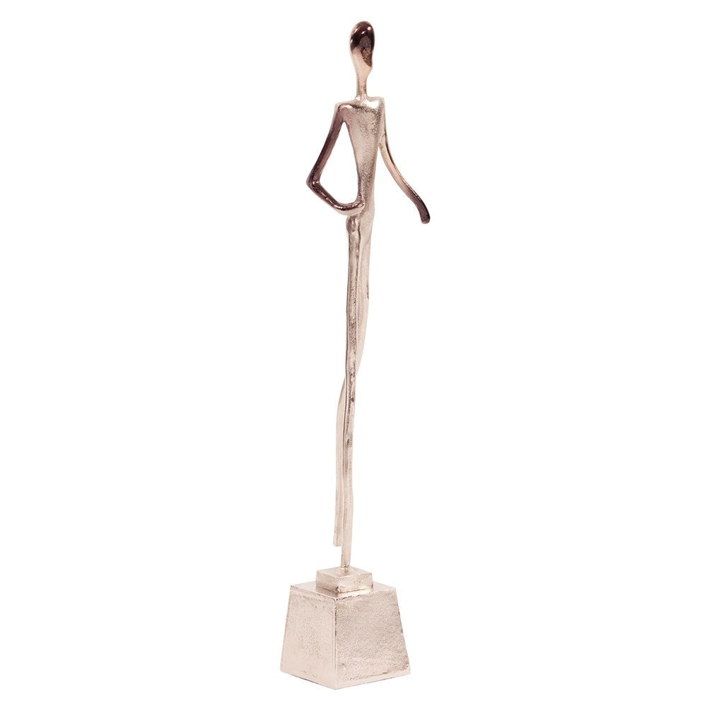 Elongated Figure Aluminum Sculpture