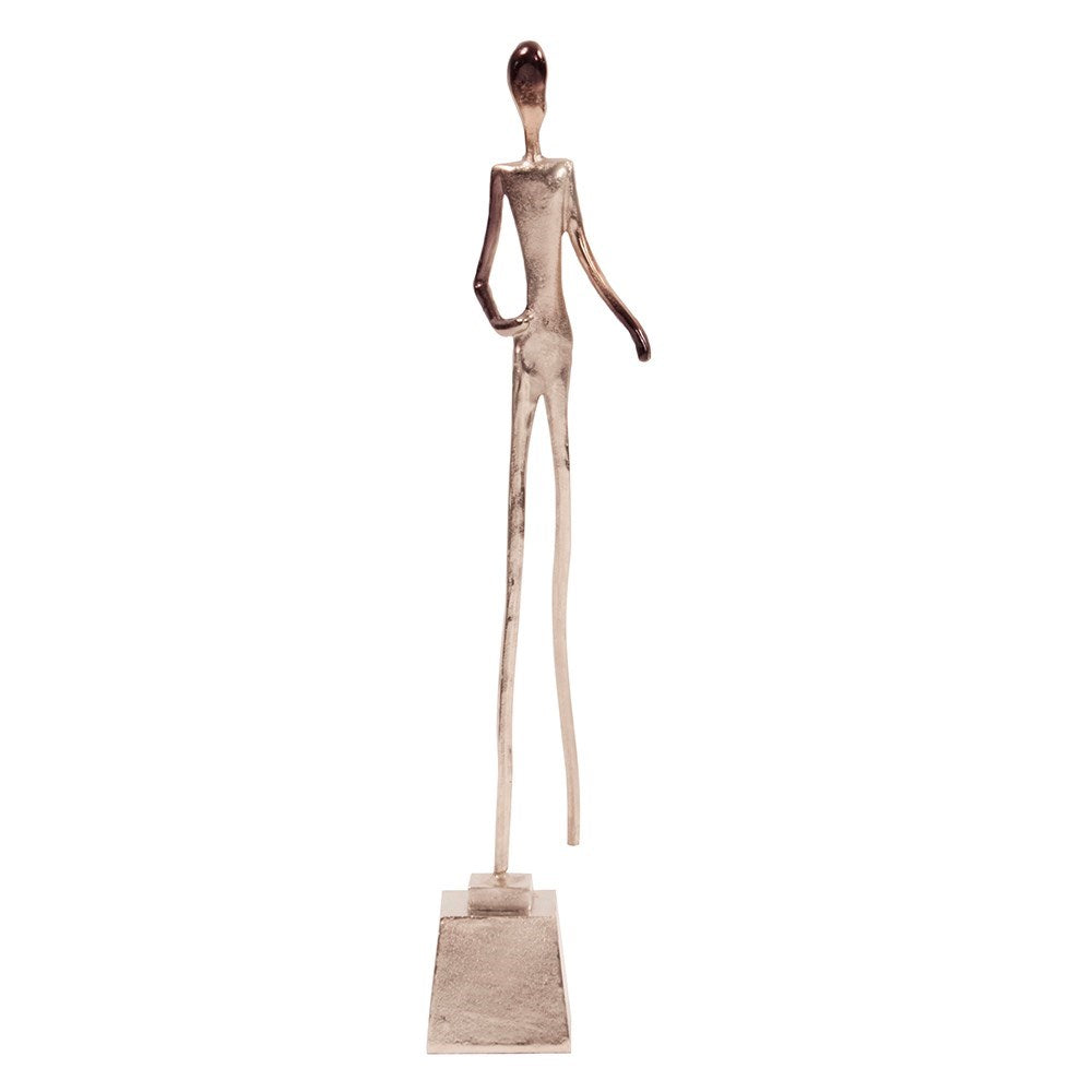 Elongated Figure Aluminum Sculpture