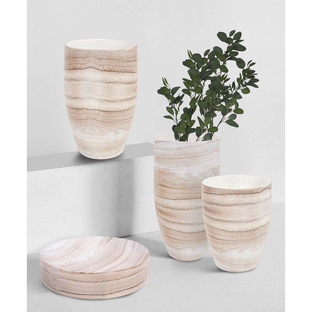 Desert Sands Tapered Ceramic Vase, Small