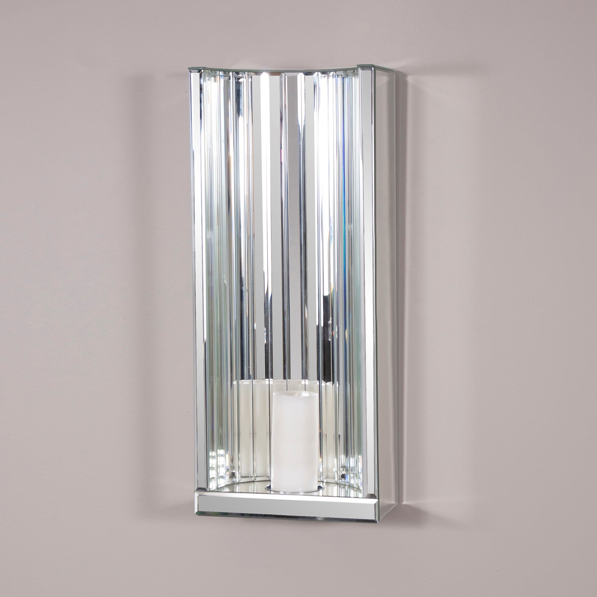 Faceted Mirror Wall Sconce