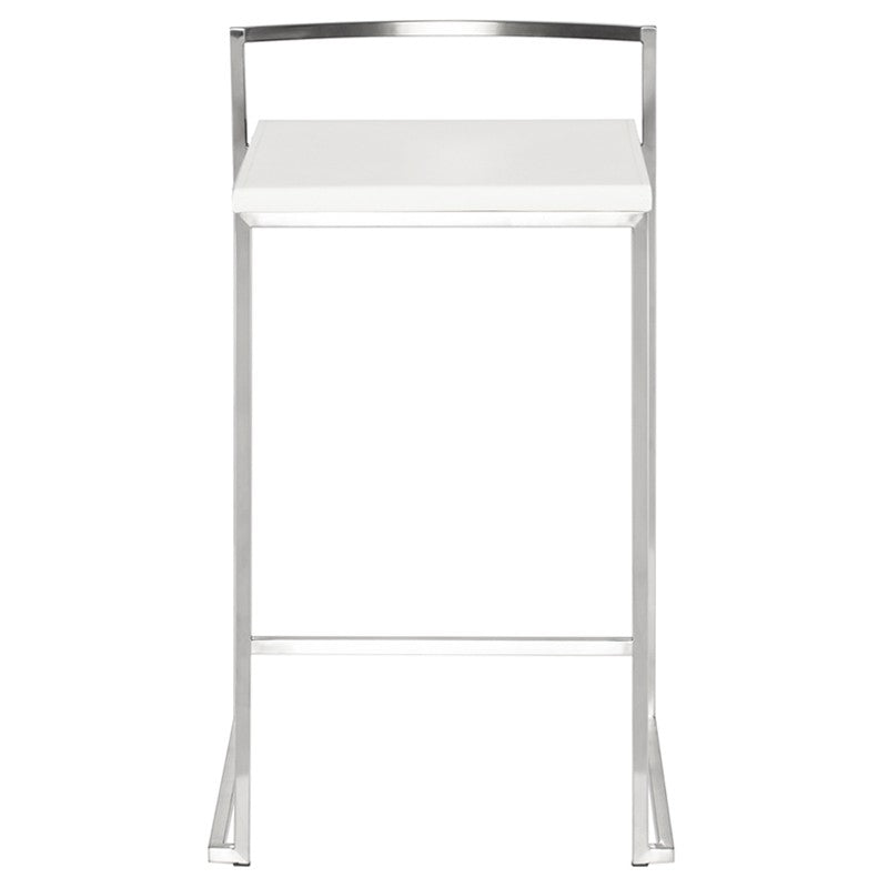 Genoa White Counter Stool