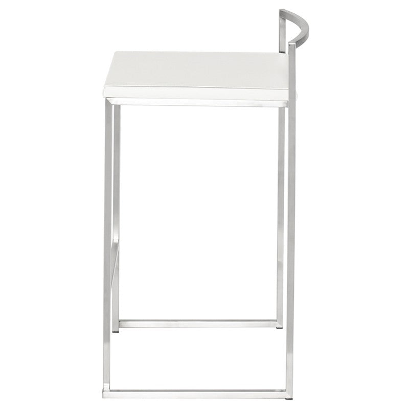 Genoa White Counter Stool