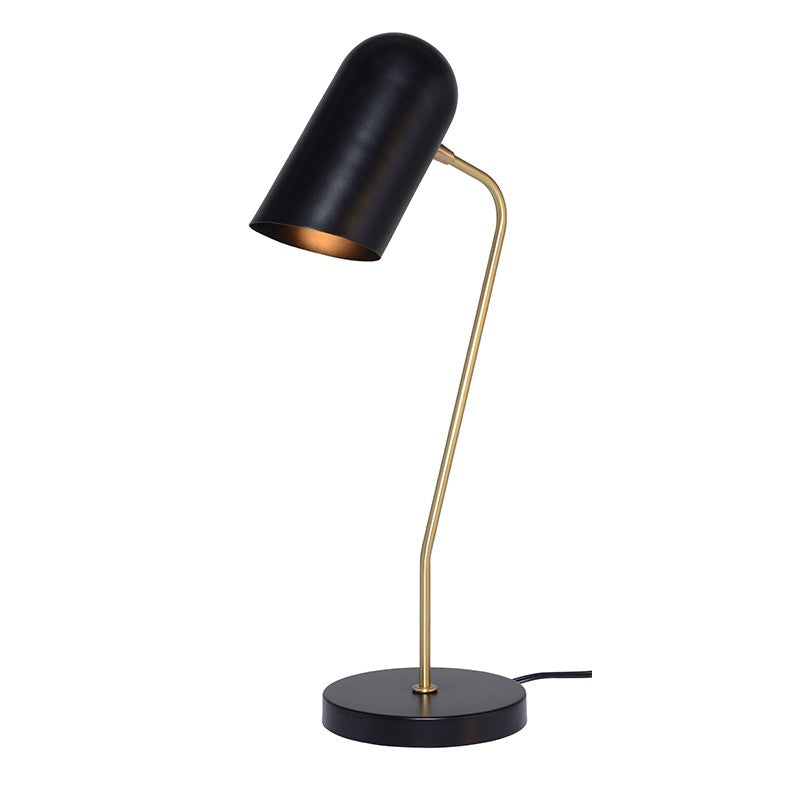 Caden Black Metal - Matte Brass Table Light