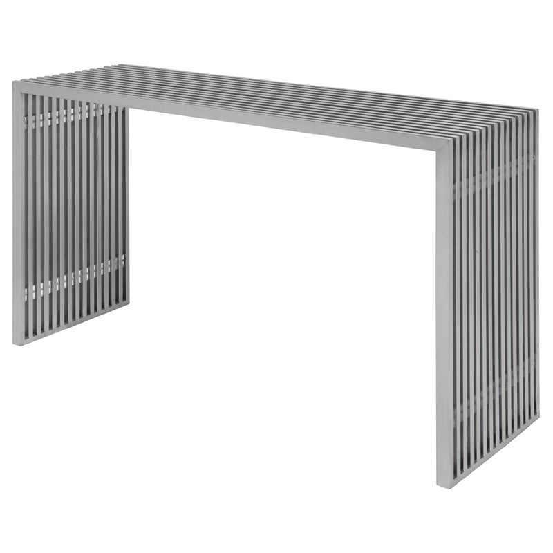 Amici Brushed Stainless Console Table