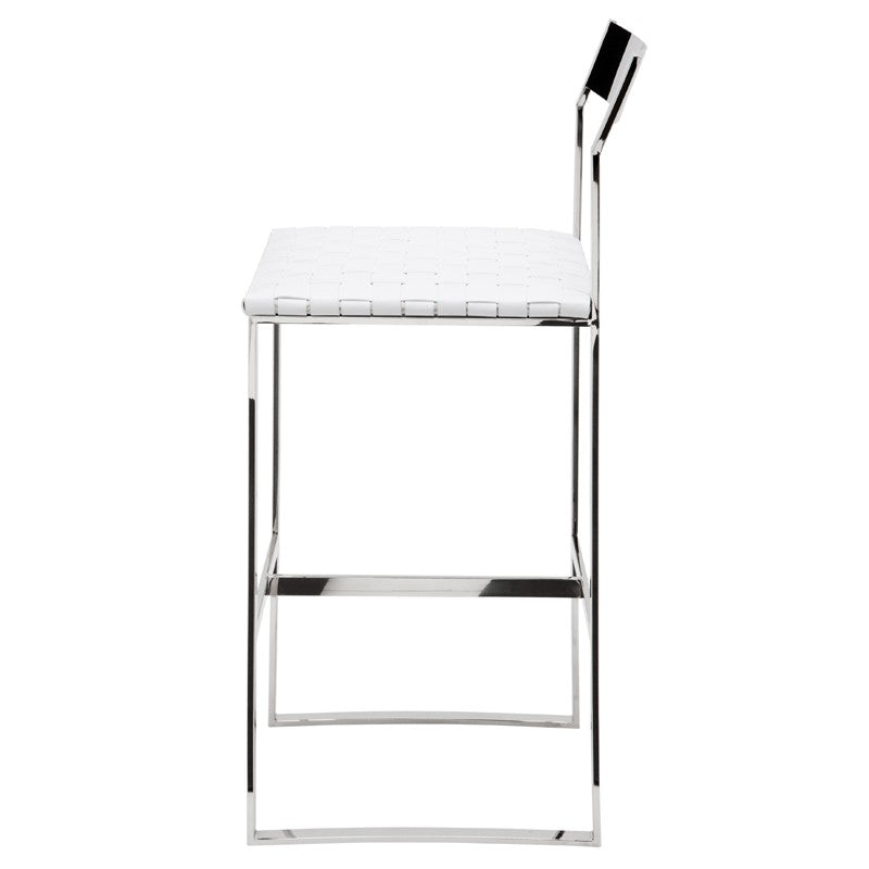 Camille White Counter Stool