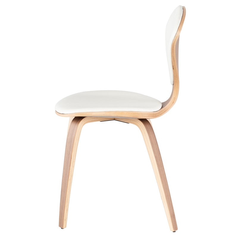 Satine White-Walnut Dining Chair