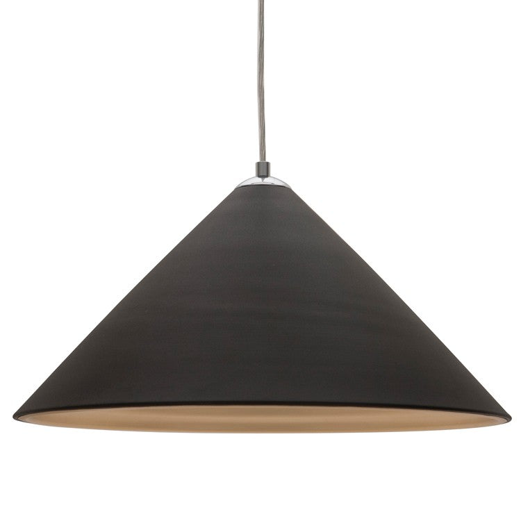 Colette Chrome Steel - Black Aluminum Pendant