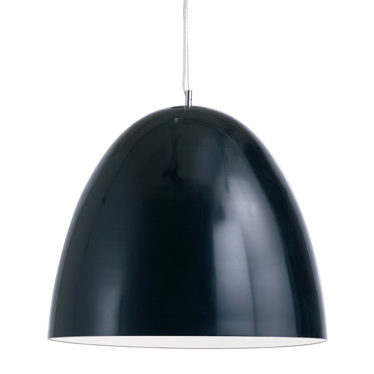 Dome Matte Black Pendant 24"