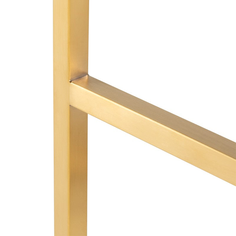 Chi White-Brushed Gold Bar Stool