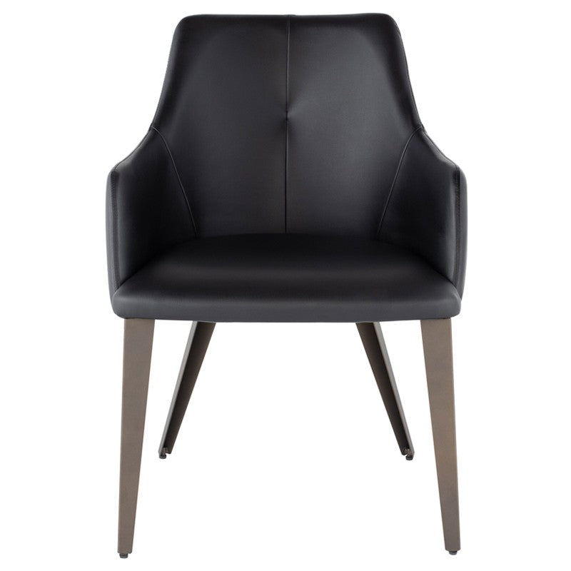 Renee Black-Matte Bronze Dining Chair