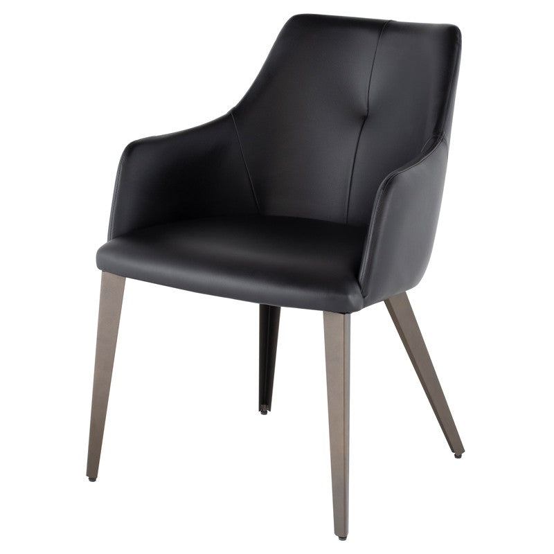 Renee Black-Matte Bronze Dining Chair