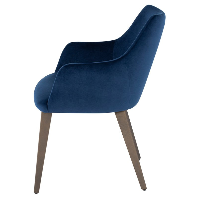 Renee Petrol-Matte Bronze Dining Chair