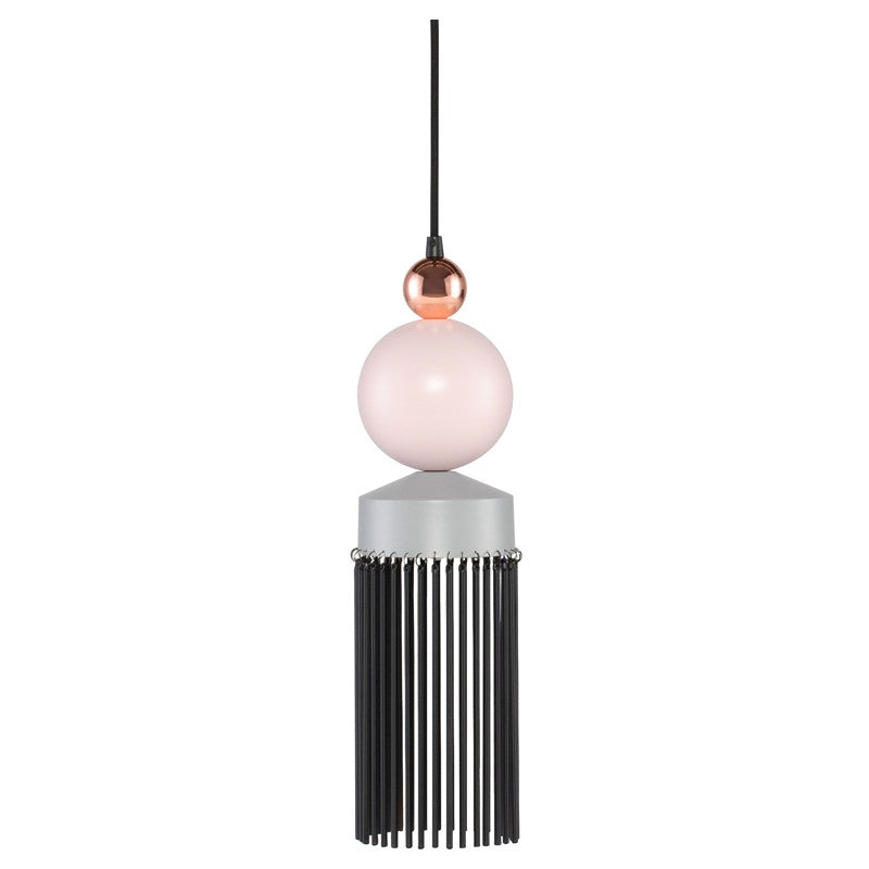 Fabiola Concrete - Black Glass Pendant