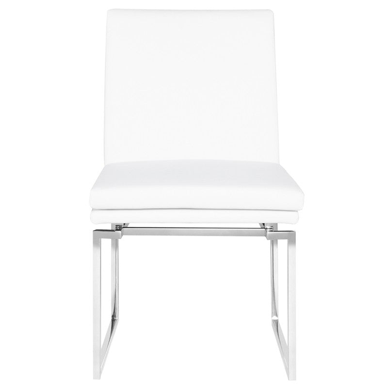 Savine White-Silver Dining Chair