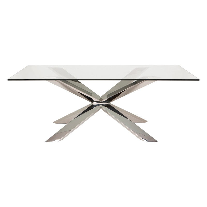 Couture 79" Stainless Steel Dining Table