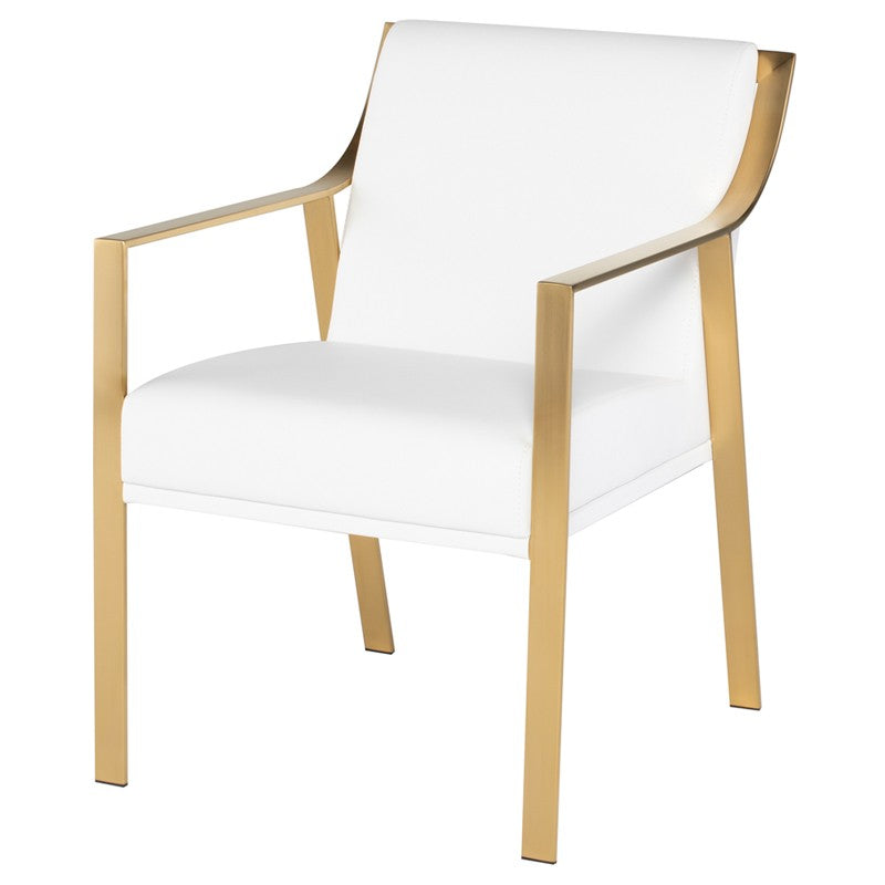 Valentine White-Gold Dining Chair