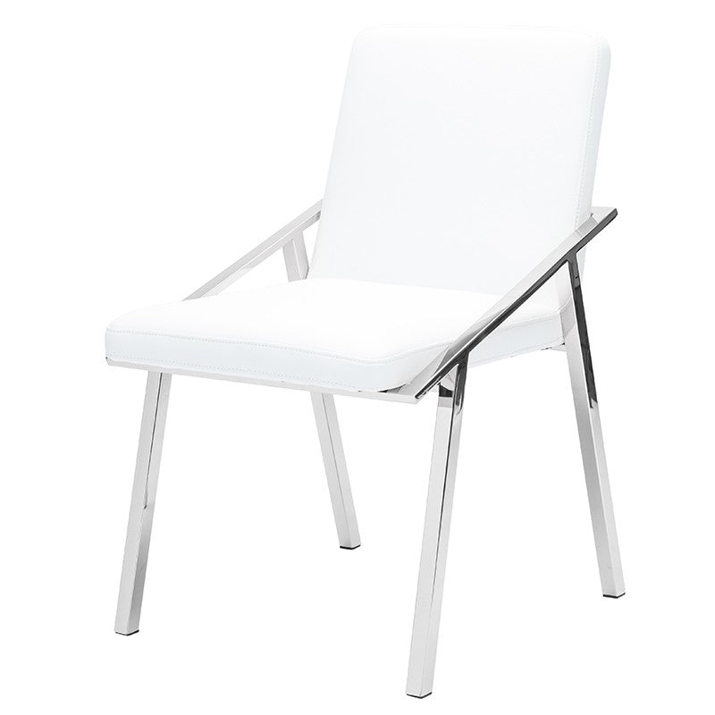 Nika White-Silver Dining Chair