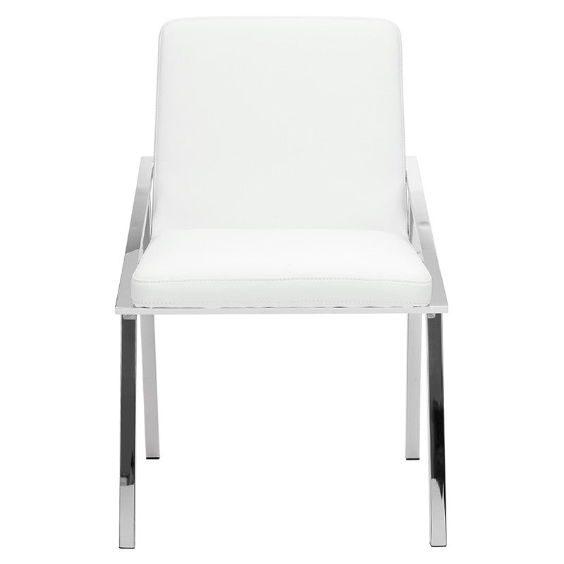 Nika White-Silver Dining Chair