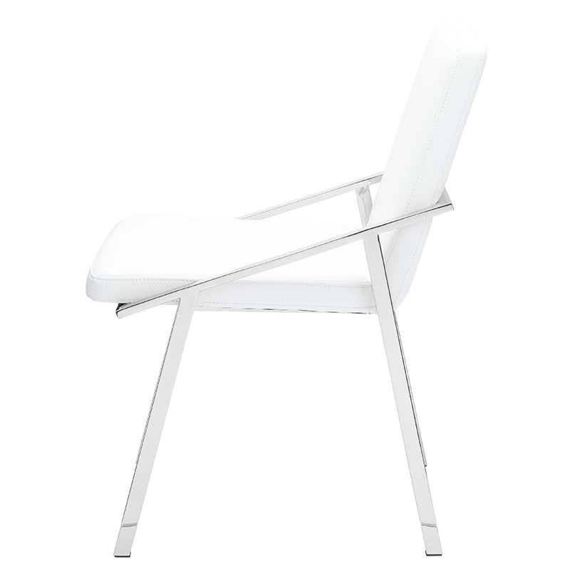 Nika White-Silver Dining Chair