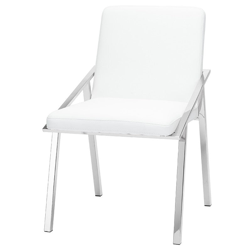 Nika White-Silver Dining Chair