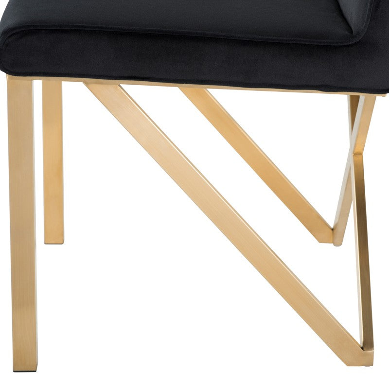 Talbot Black-Gold Dining Chair