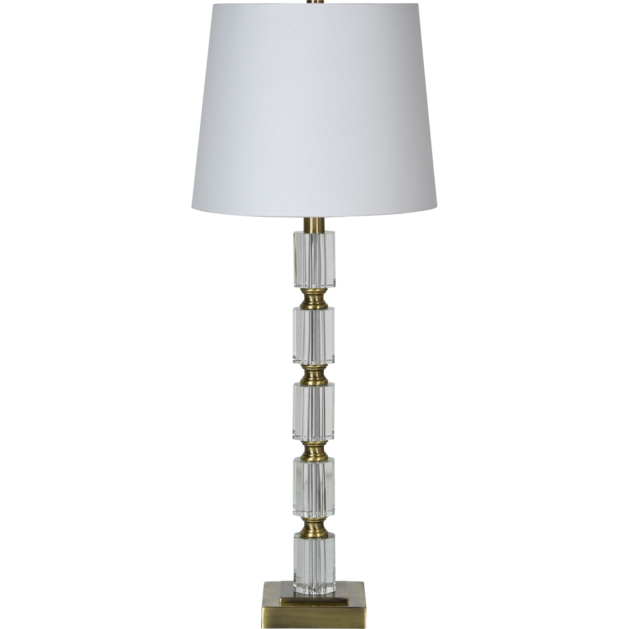 Demure 11" Iron - Antique Brass Plated Table Lamp