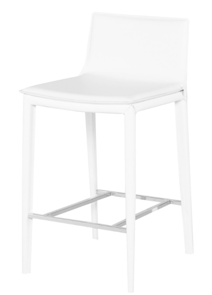 Palma White Counter Stool