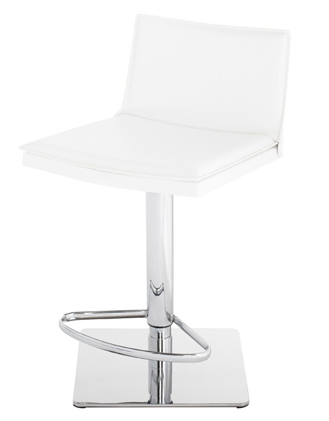 Palma White Adjustable Stool