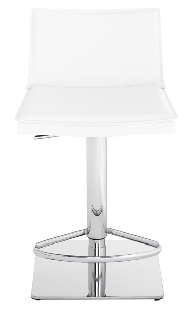 Palma White Adjustable Stool