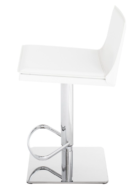 Palma White Adjustable Stool