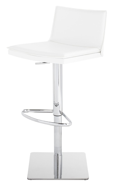 Palma White Adjustable Stool