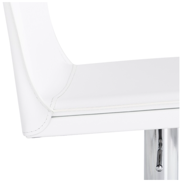 Palma White Adjustable Stool