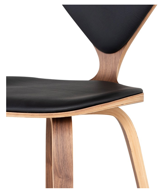 Satine Black and Walnut Counter Stool