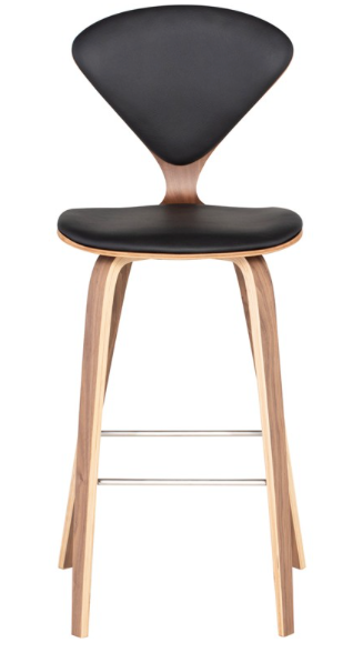 Satine Black and Walnut Bar Stool