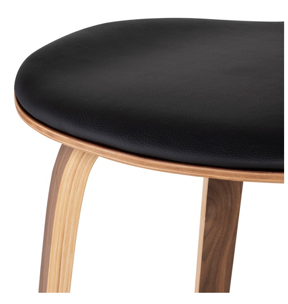 Satine Black and Walnut Bar Stool