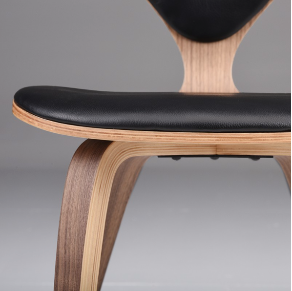 Satine Black and Walnut Bar Stool