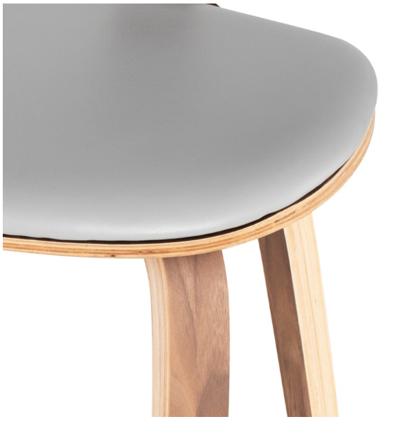 Satine Grey-Walnut Bar Stool