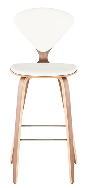 Satine White-Walnut Bar Stool