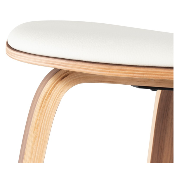 Satine White-Walnut Bar Stool