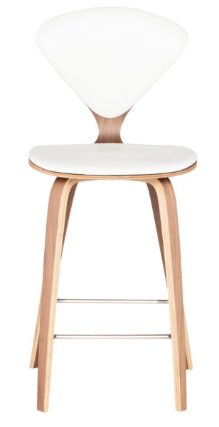 Satine White-Walnut Counter Stool