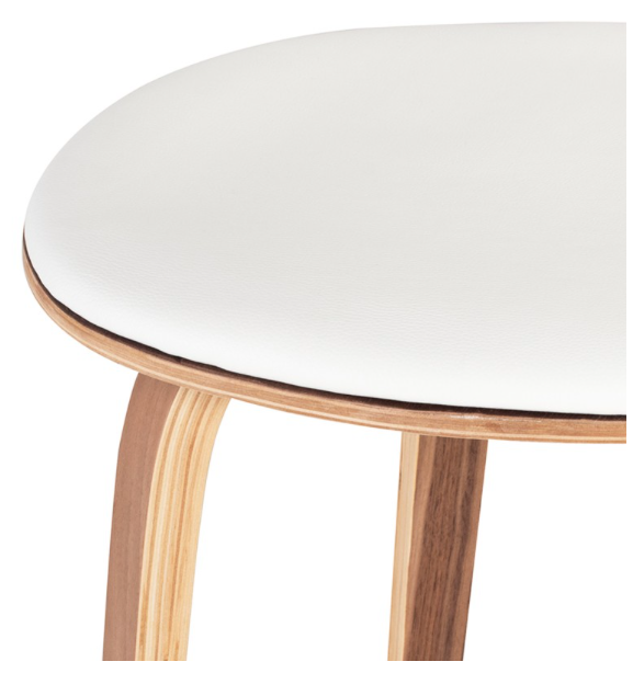 Satine White-Walnut Counter Stool