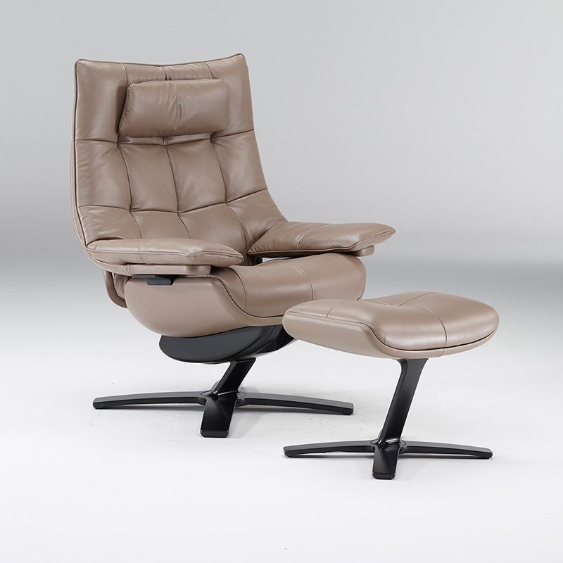 Re-Vive Quilted Recliner Chair with Ottoman