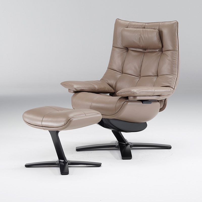 Re-Vive Quilted Recliner Chair with Ottoman
