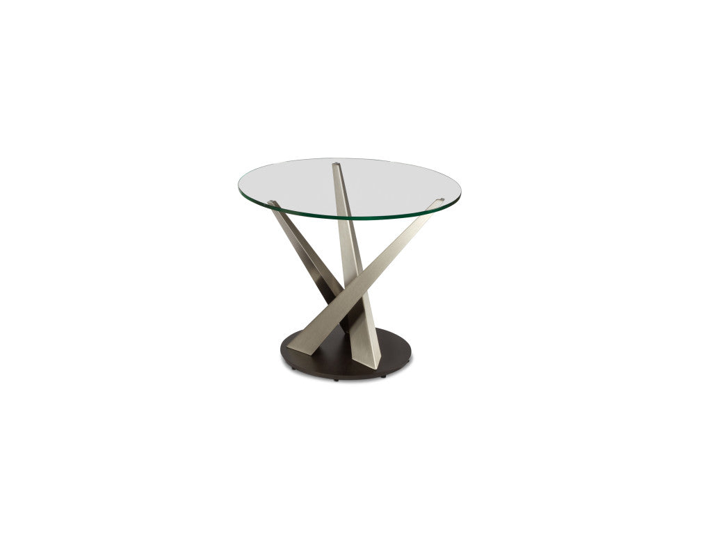 Crystal Triangular End Table