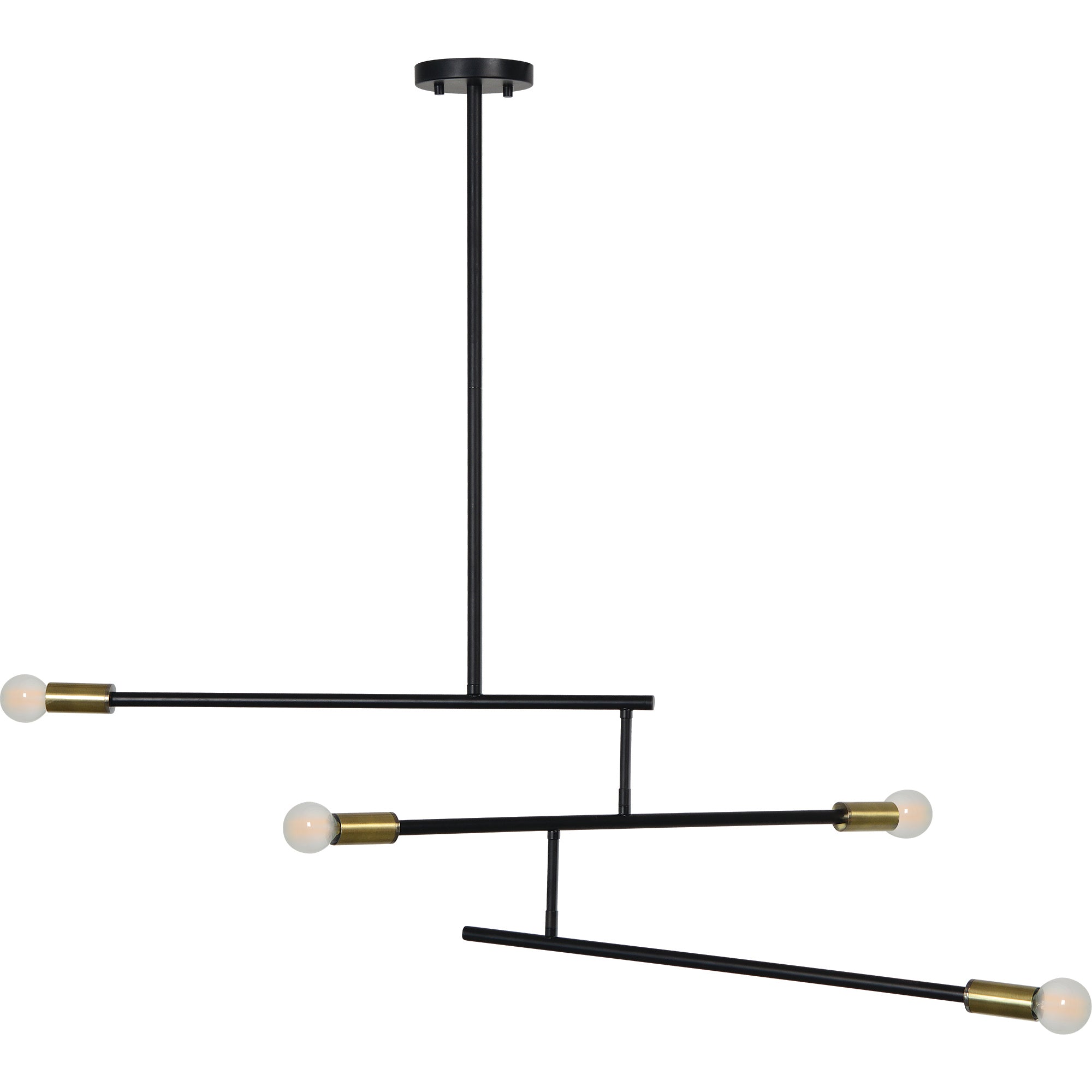 Tara 42" Steel - Black Powder Coated Ceiling Light